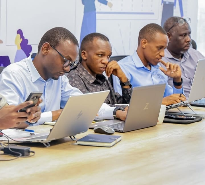 EFIC team working on the firm's digital platforms