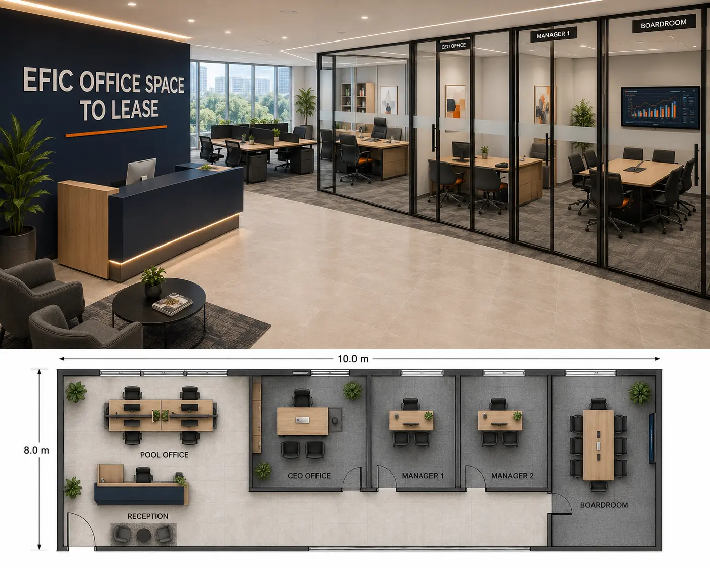Executive Suite to Lease (10m x 8m)